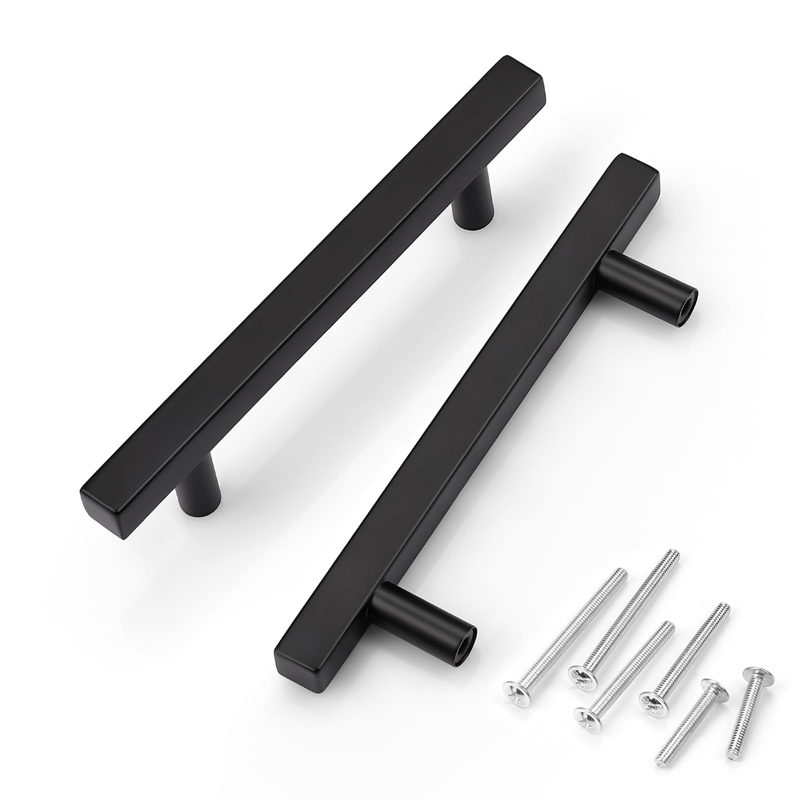 4 Black Cabinet Pulls