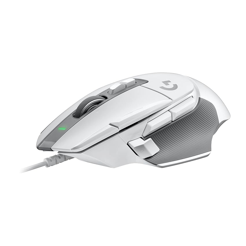Logitech G G502 X Mouse Gaming Cablato - Switch Principali Ottico-Meccanici Ibridi LIGHTFORCE, Sensore per Gaming HERO 25K, Compatibile con PC - macOS/Windows - Bianco