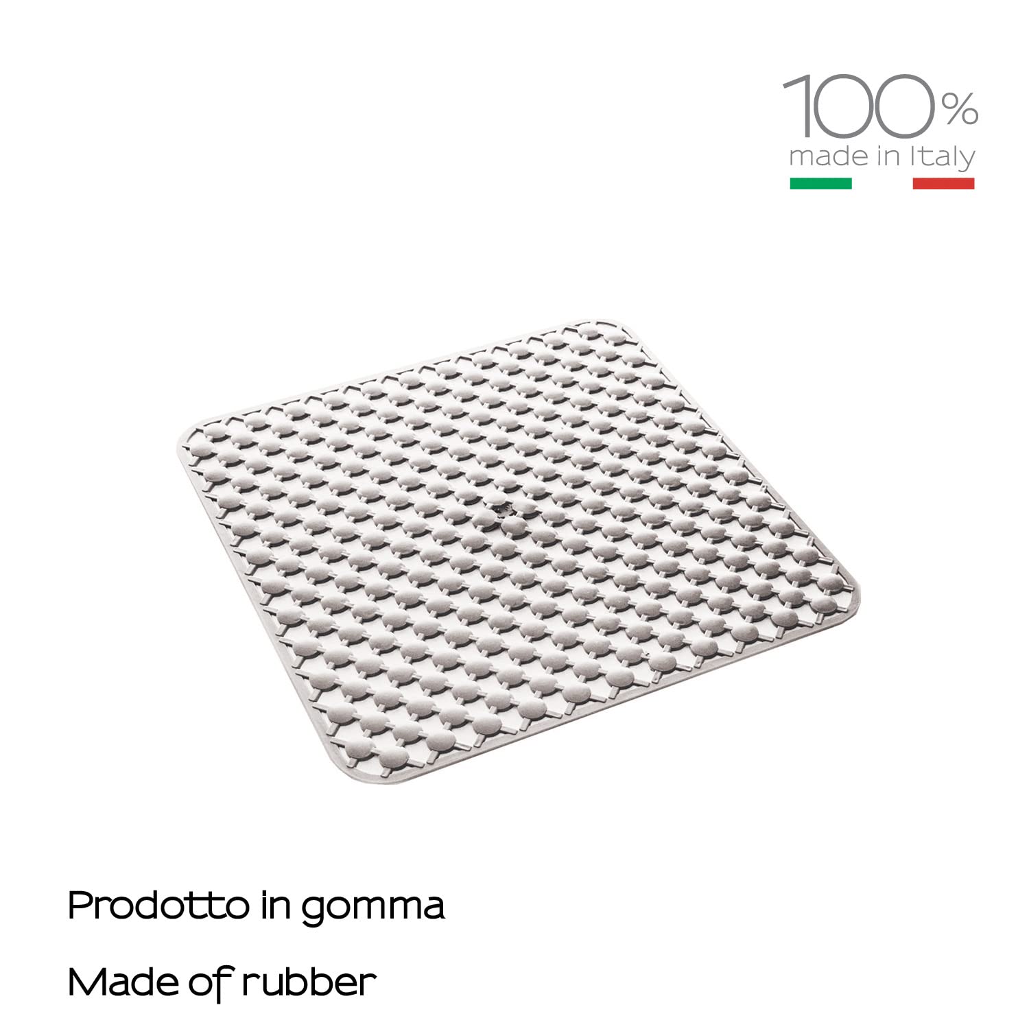 Tappeto antiscivolo 65x120 cm in cotone bianco - Tile di Gedy