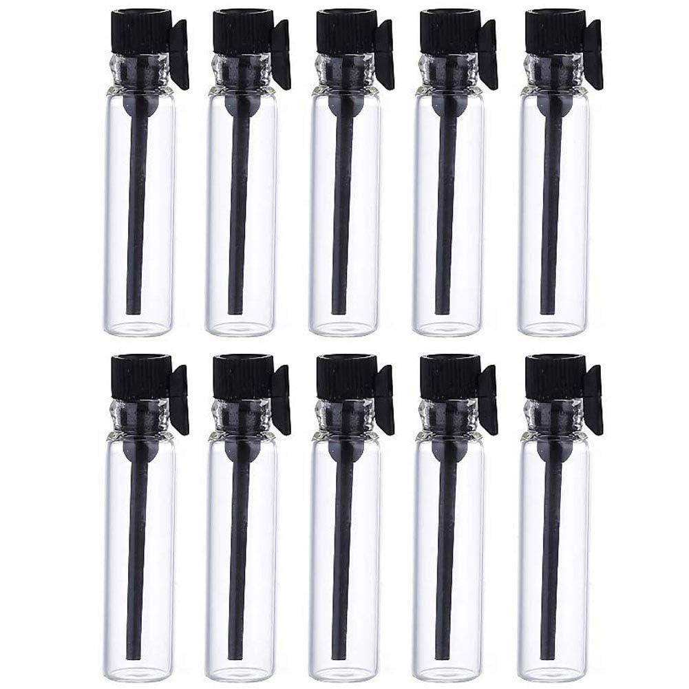 Tazweeq 100 Pcs Empty Perfume Sample Bottles 1ml Mini Glass