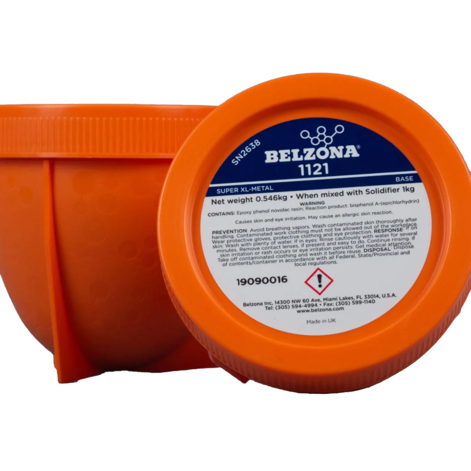 Belzona 1121 Repair Composite Kit 1kg Super XL-Metal Epoxy Resin for Metal Repair Resurface Structural Adhesive Bearing Room Temperature Cure Solvent Free 2 Parts Base A 0.546kg Solidifier B  product thumbnail 3