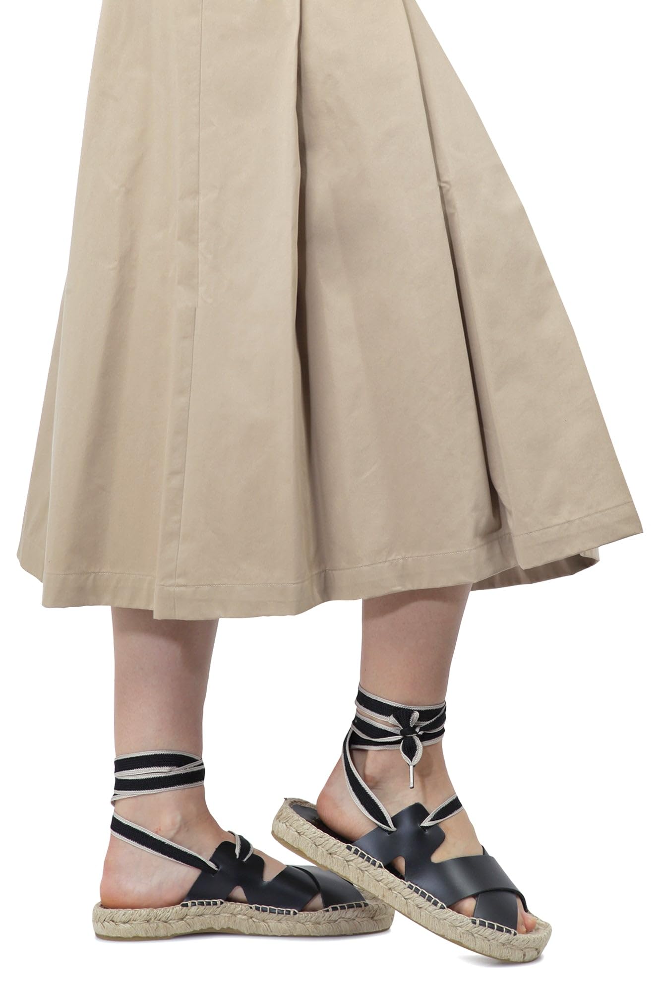 Scarpe Palomitas da Donna, Modello Sandali Bassi Adaya 27-1201, Realizzate in Pelle Sintetica. Nero