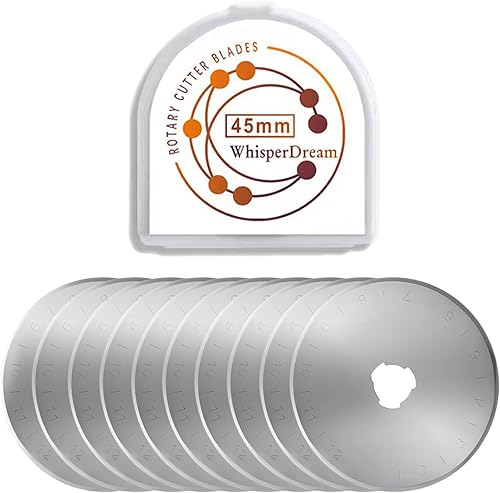 WhisperDream Cuchillas de corte rotativas de 1.77 pulgadas Paquete de 10 cuchillas de repuesto Cuchillas más afiladas tienen un mejor efecto de