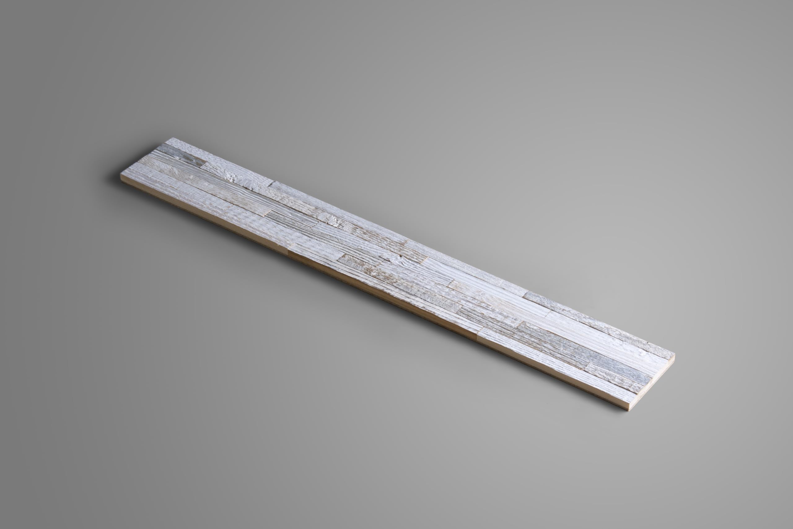Okładzina ścienna z naturalnego drewna w stylu vintage, panele ścienne, dekoracja ścienna, okładzina drewniana, wzór ścienny Wooden Wall Design model Marbel (1 m2), biały
