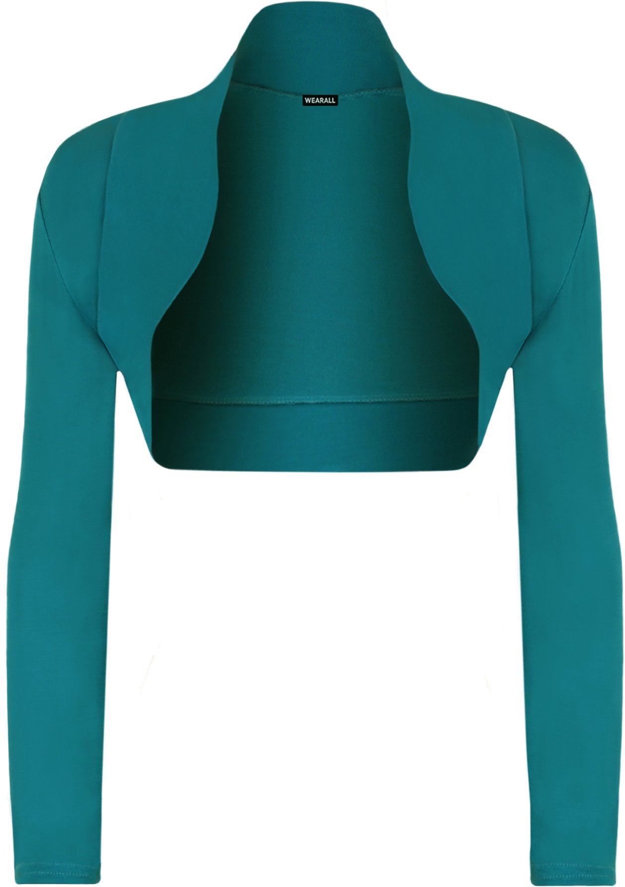Wearall Women's Teal Long Sleeve Shrug Bolero Cardigan Top 20-22