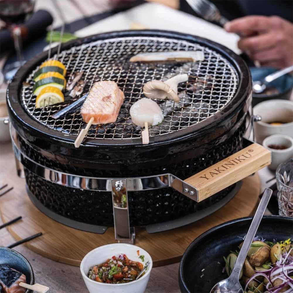 Yakiniku Y800700 Shichirin Griglia rotonda in ceramica, da 30 cm di diametro