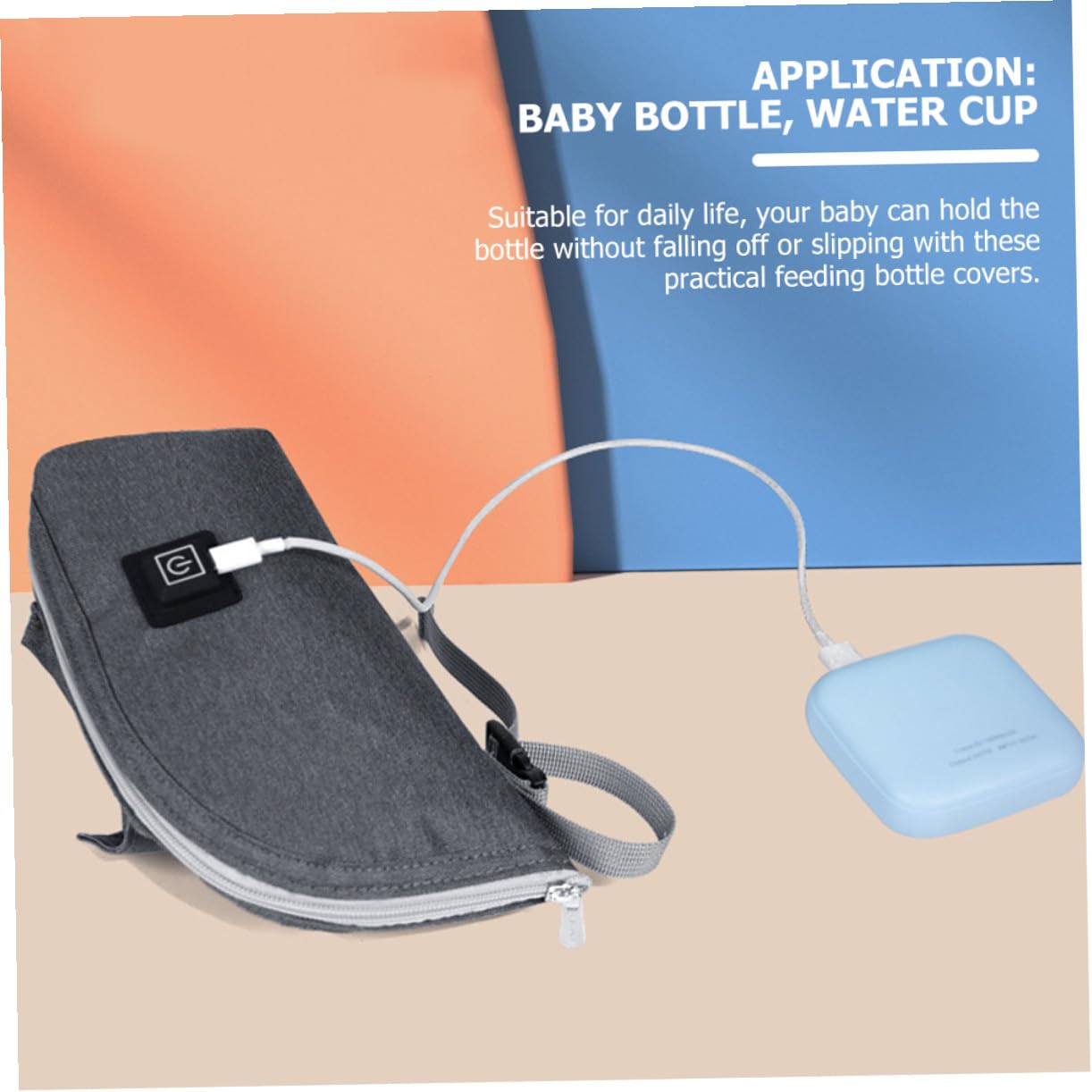 Scalda Biberon Auto Portatile, Borsa Termica Oxford Zip | Viaggio e Nursery, Pratica per Latte in Polvere, Aiuta a Prevenire Scivolamenti e Cadute