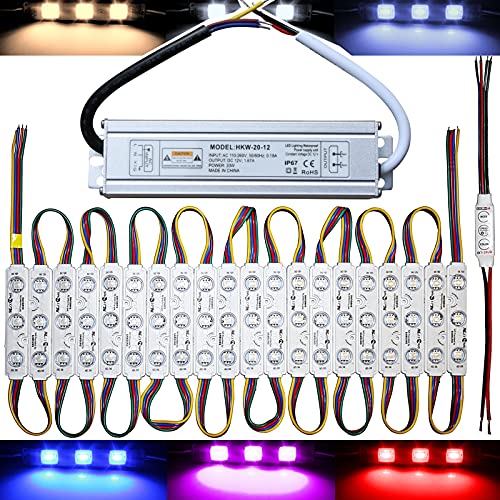 Module LED RVB 12V SMD 5730 haute performance et transformateur inclus