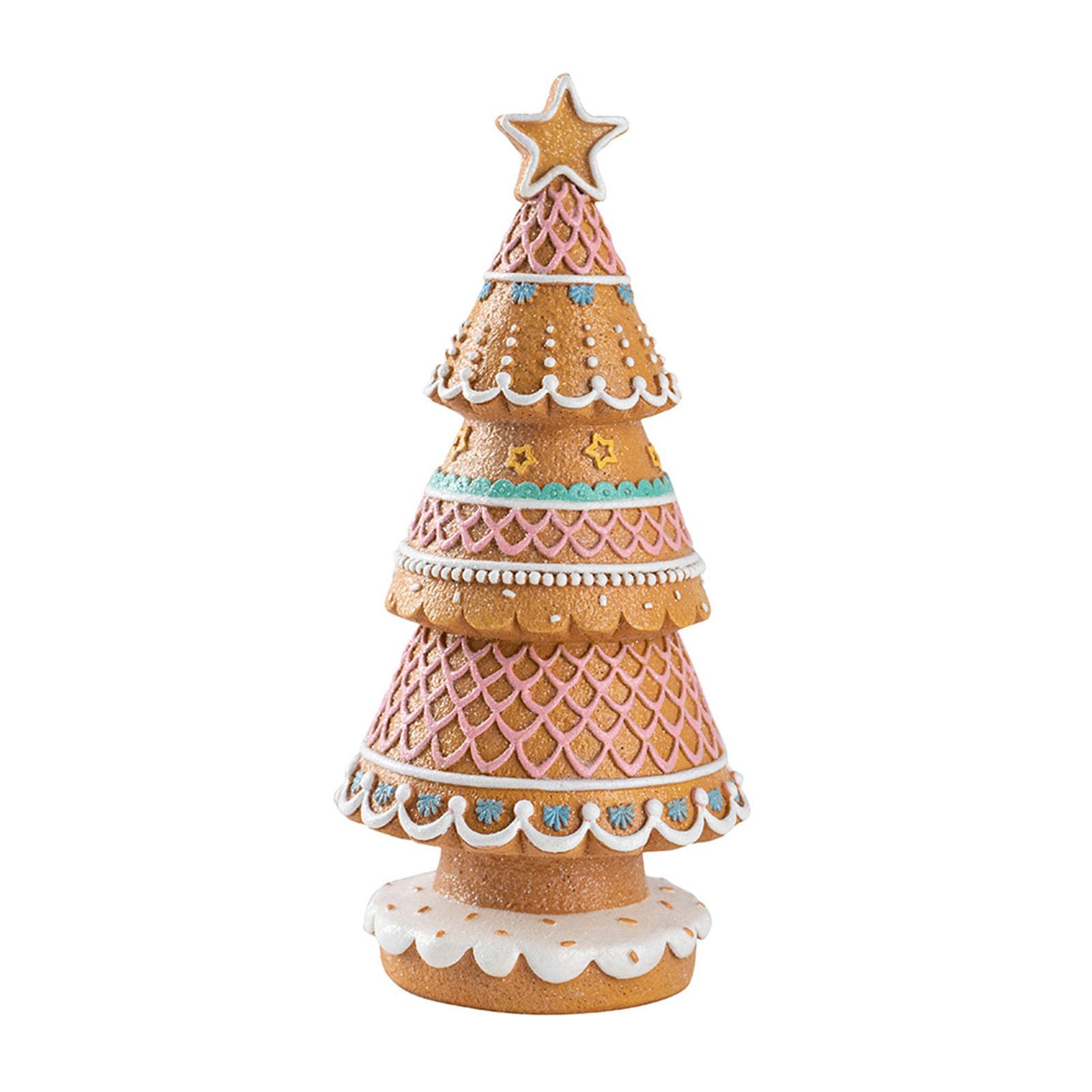 KAQNTUD Christmas Cookies Tree Decoration Resin Design Ornaments For Desktops Display Party Supplies Christmas Party Centrepieces Tree