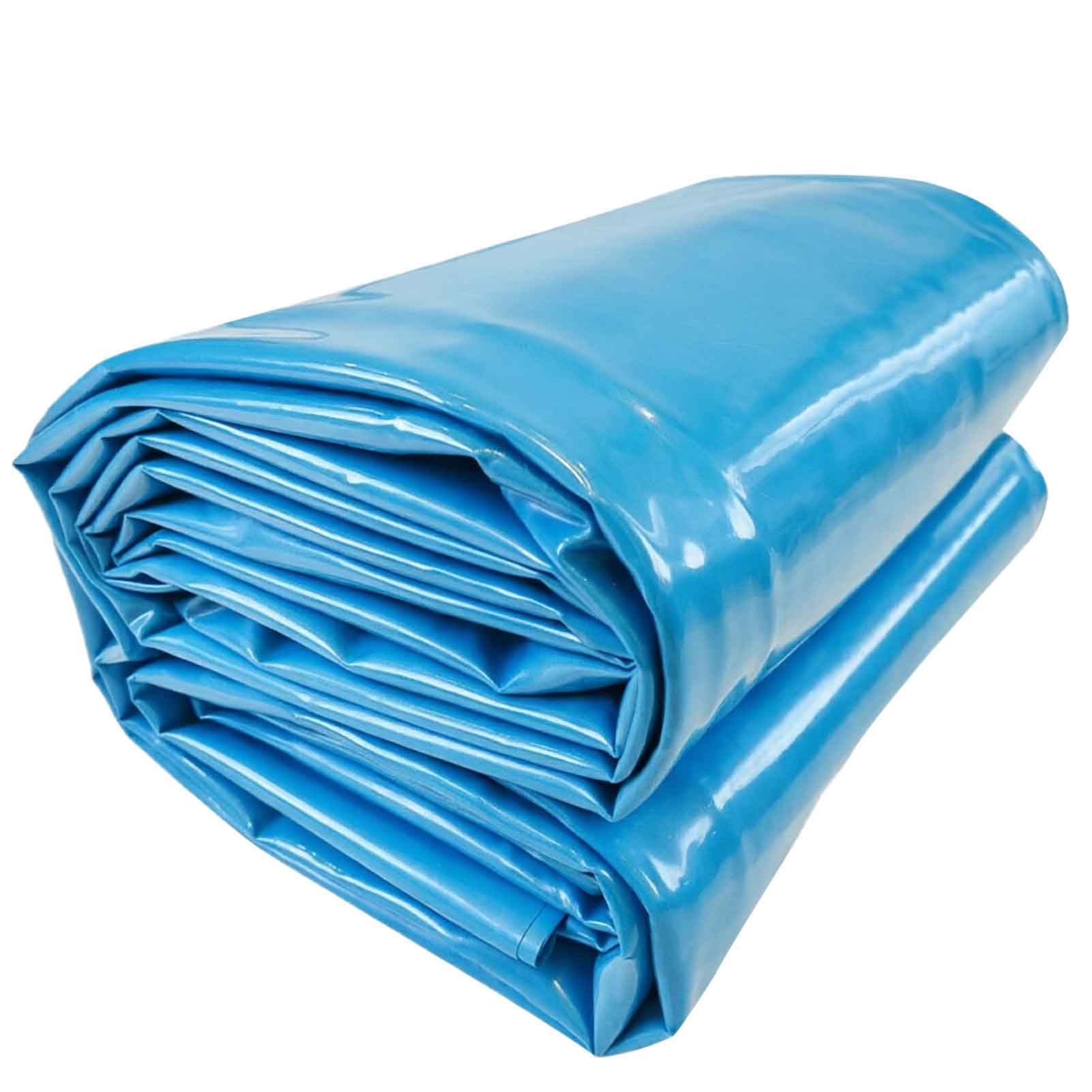 DMCHENGMA 0.16mm HDPE Pond Liner Blue - Easy Cutting & UV Resistant Heavy Duty Waterproof Pool Film for Waterfalls & Fish Ponds(6x6m(19.7x19.7ft))