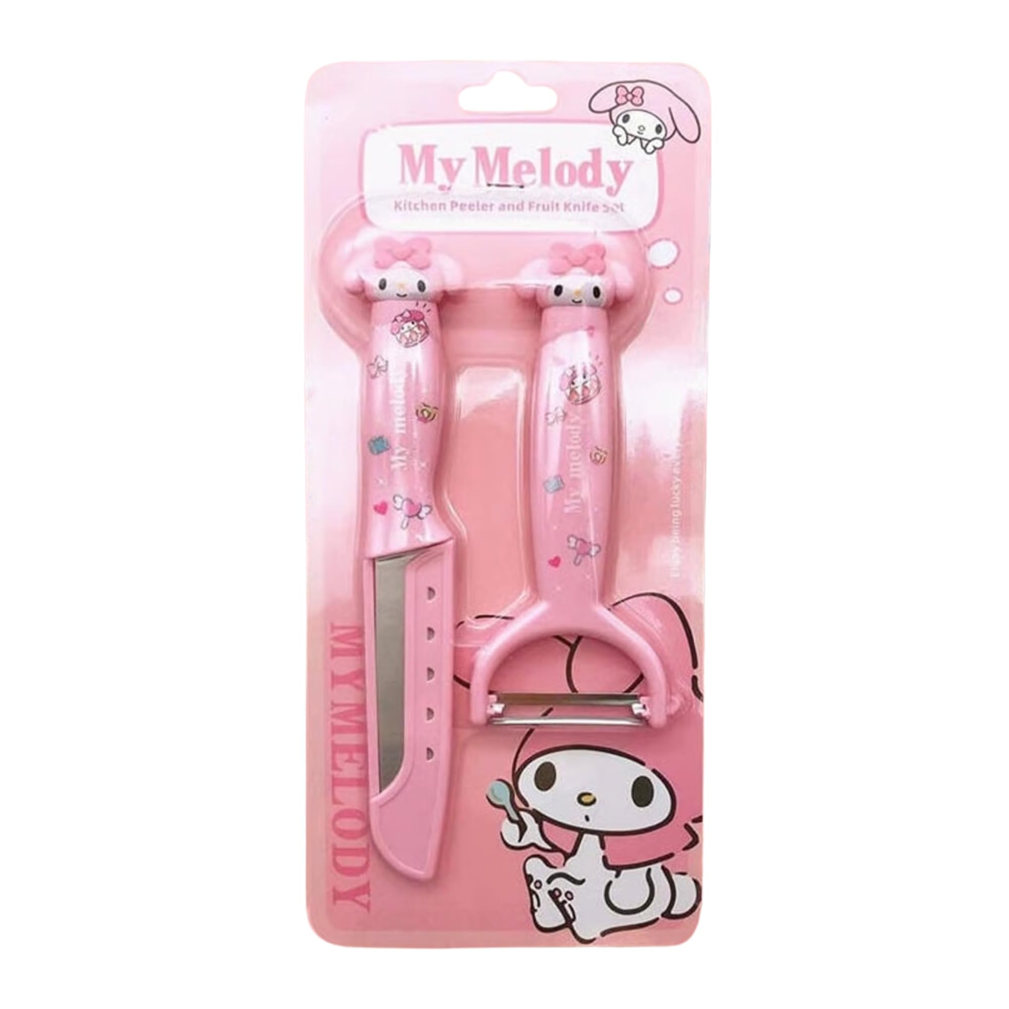 Multi-Functional Cute Cartoon Mini Fruit Knife and Peeler Set Pretty Melody