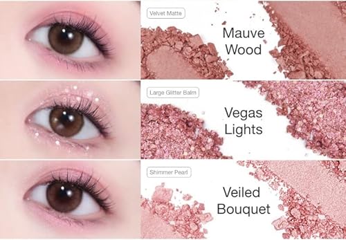 Unleashia Glitterpedia Eye Palette No.5 All Of Dusty Rose #TOP5