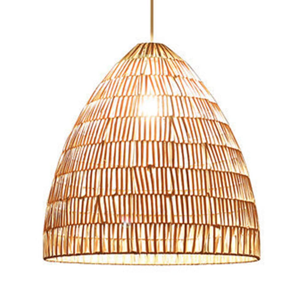 LYMSXAZOU Japanese-Style Chandelier E27 1 Pendant Lamp Handmade Rattan Chandeliers Creative Personality Hanging Light Restaurant Homestay Fixture For Farmhouse Dining Room Kitchen
