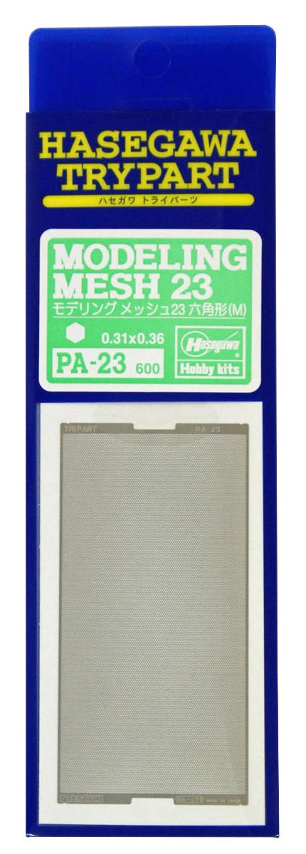 HasegawaPhoto Etch Modeling Mesh 23 Hexagon Shape Medium Size for Duct Improvements