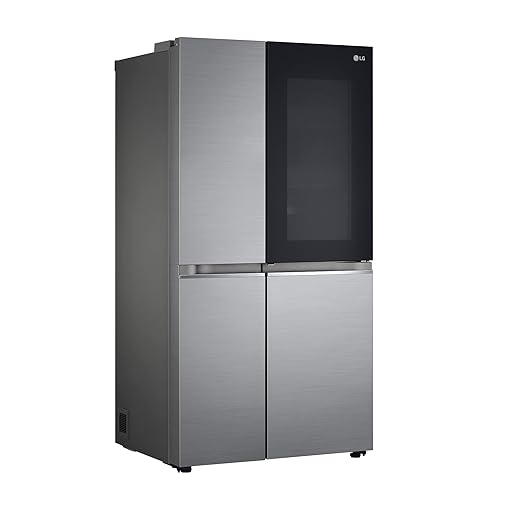 LG GSQV90PZAE - Frigorífico Americano Side By side Serie 900, de 179 cm y 655 Litros, Frigorífico Instaview Door-In-Door y Compresor Inverter Linear, Color Inox Antihuellas