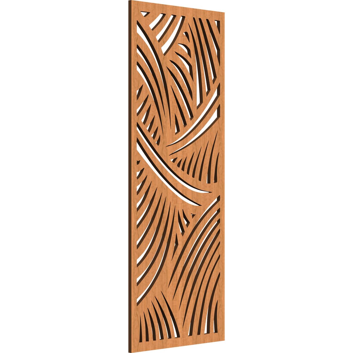 11 3/8"W x 29 3/8"H x 1/4"T Chester Decorative Fretwork Wood Wall Panels, Cherry