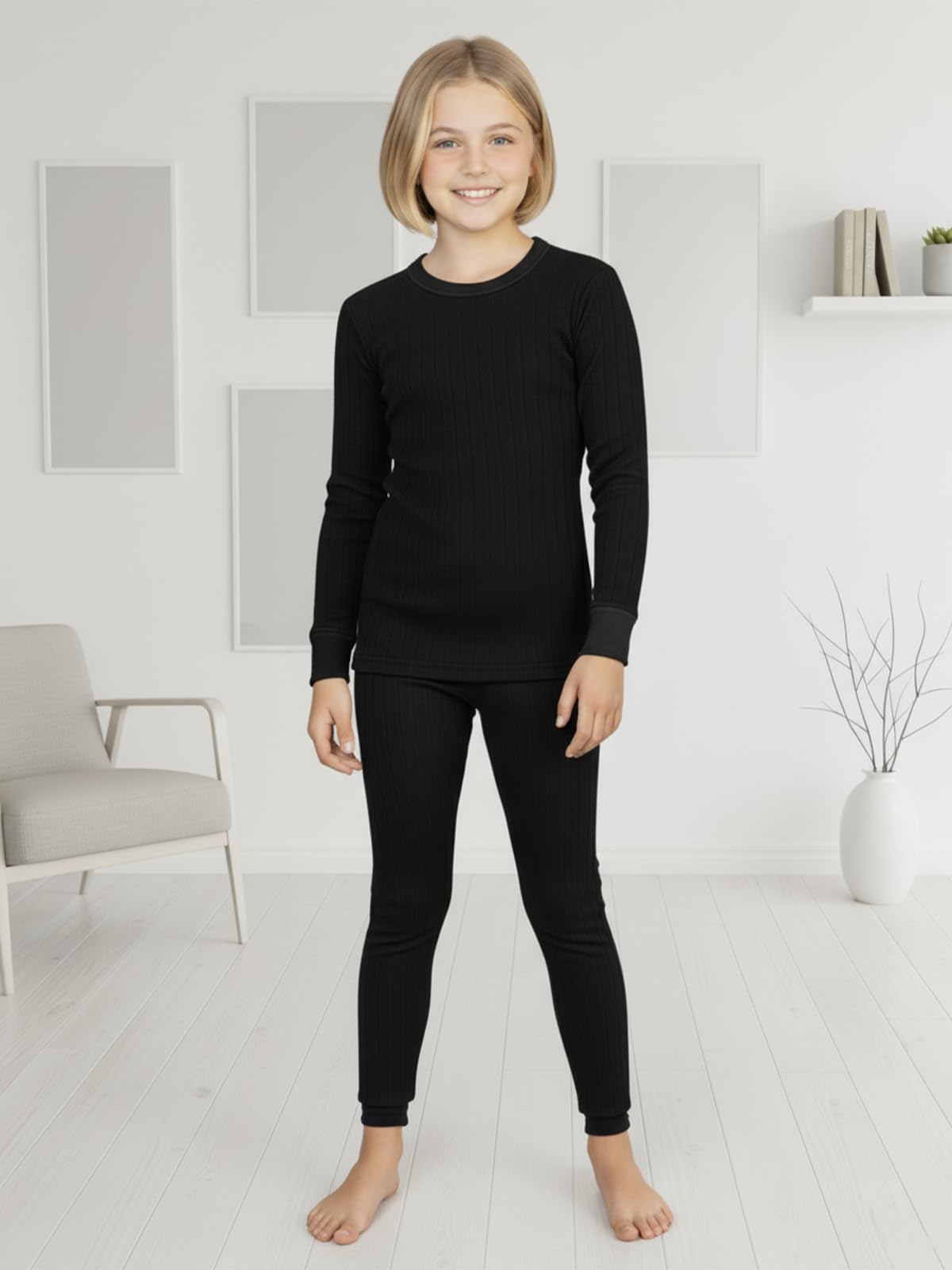 Lux Parker Girl's Black Thermal Trouser_Parker_Girls_TRO_BLK_65_1PC - Image 4 thumbnail
