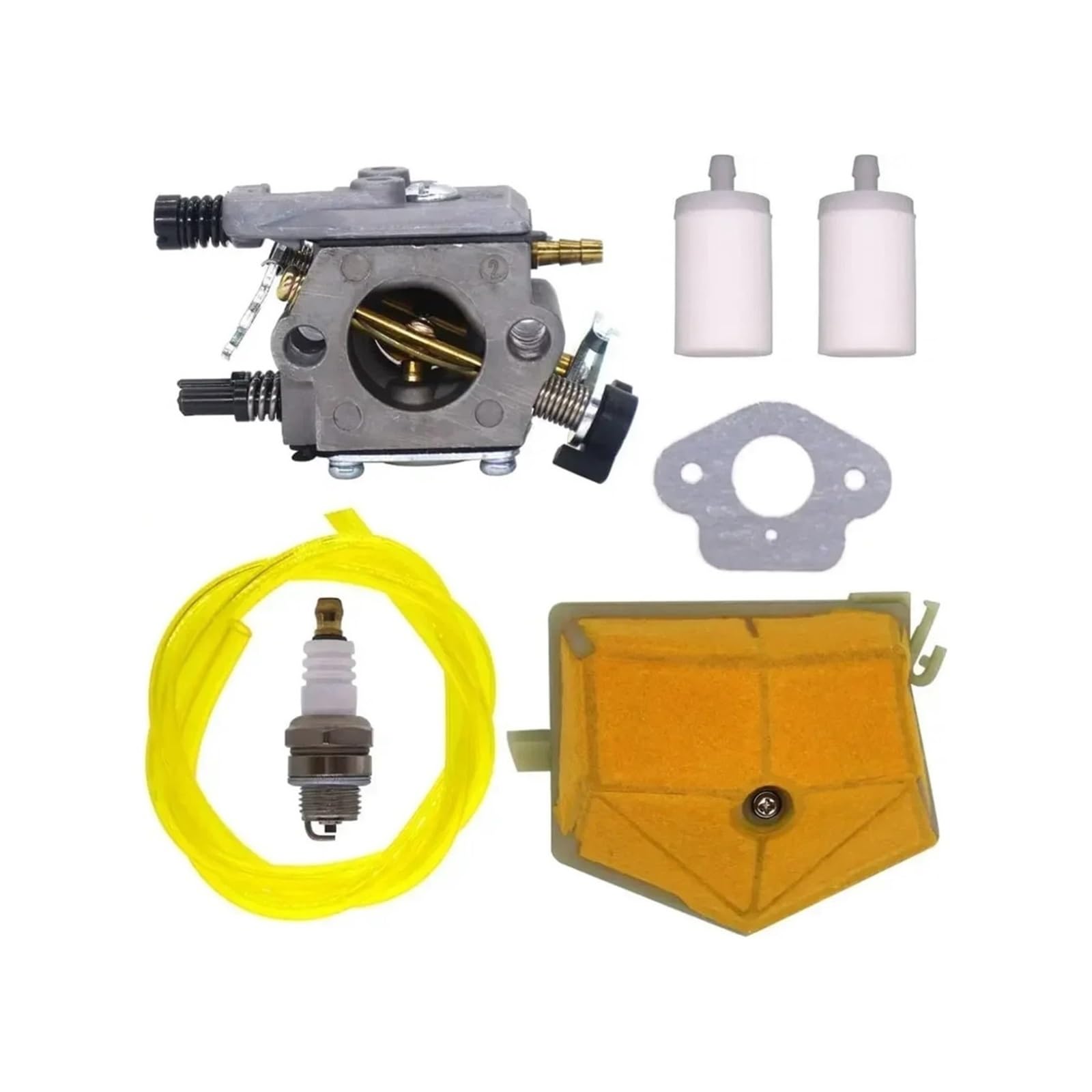 Carburateur 50 51 55 WT-170 avec sa bougie d'allumage pour tronçonneuse