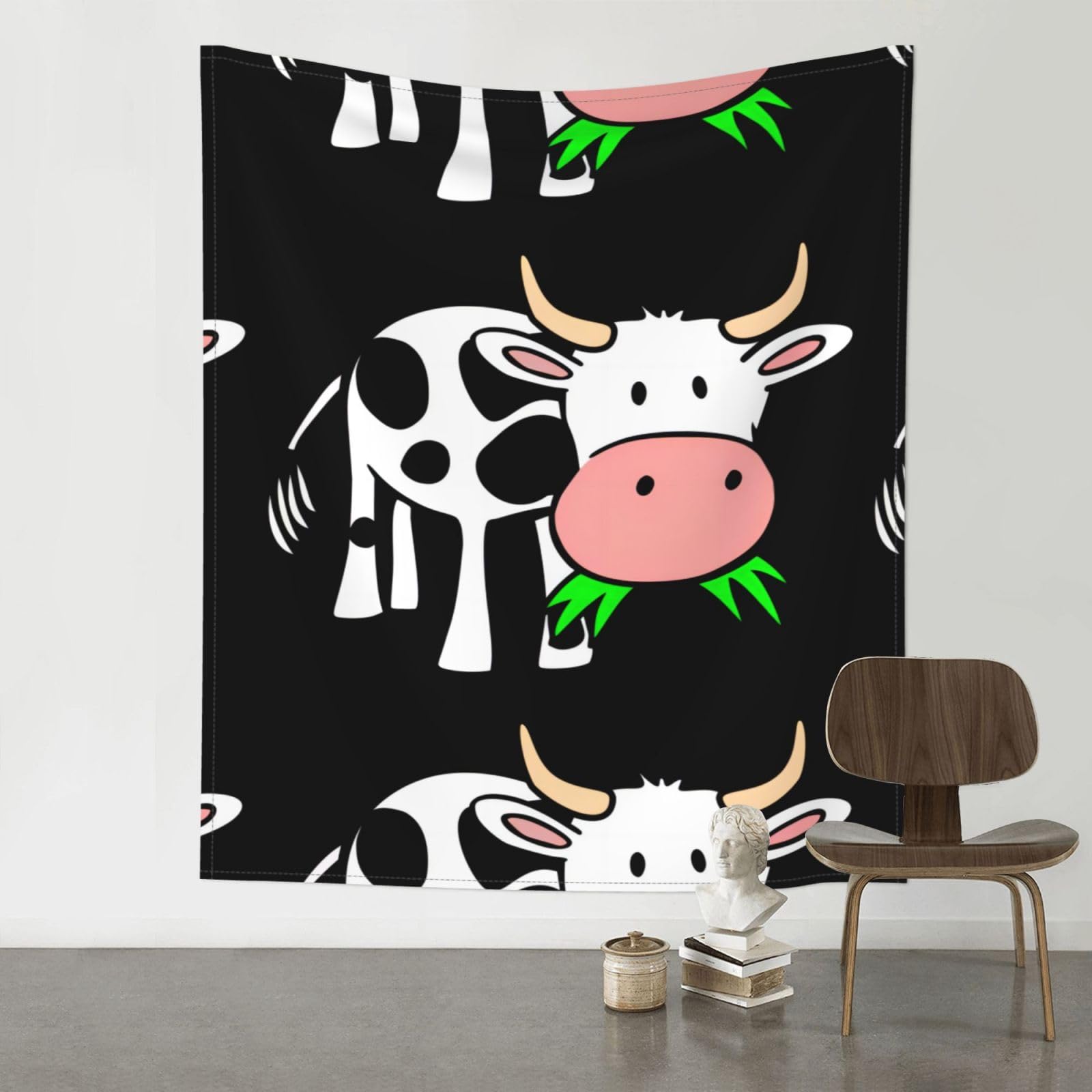 YYHWHJDE cute cow Prints 60x51in Wall Tapestry – Boho Decor Throw Blanket for Bedroom, Dorm, Beach Cover, Picnic & More