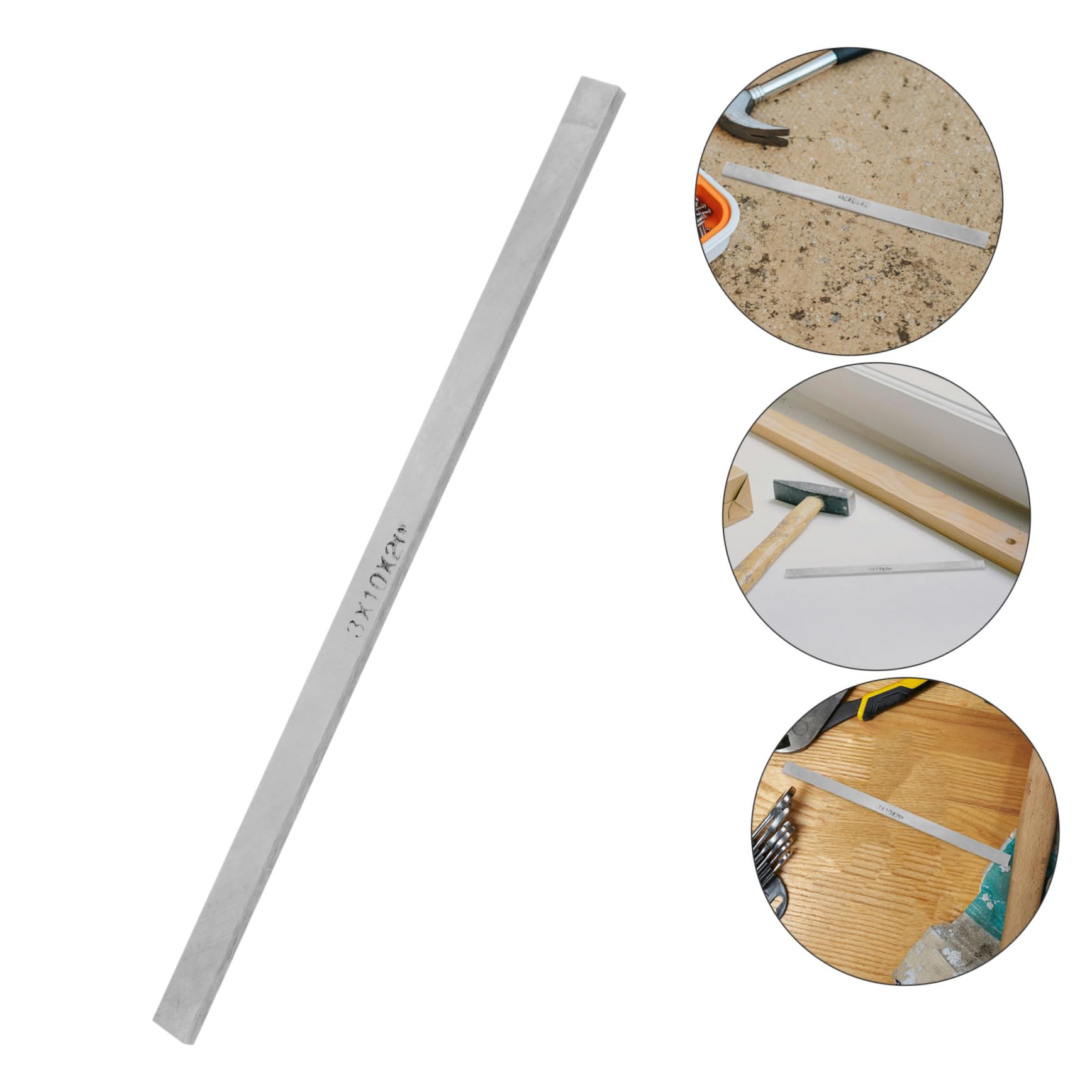 NUOBESTY Barra in Bianco 3x10x200mm per Artigianato e Fabbricazione Coltelli, Barra Piatta Metallo per Lavorazioni Fai da Te, Resistente e Versatile per Uso Professionale