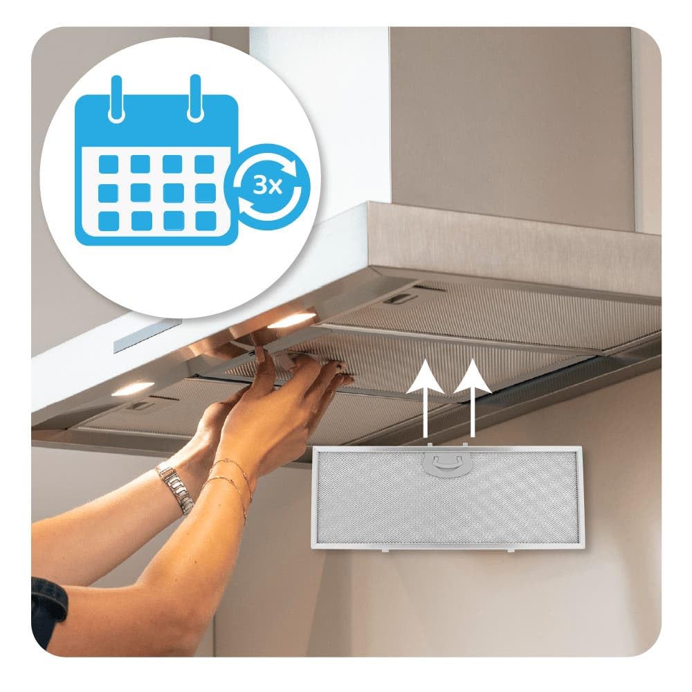 AllSpares Metalowy filtr przeciwtłuszczowy do okapów kuchennych odpowiedni do Airone ACFMAA9X150X398000 | zamiennik do Donizetti, Leonardo, Mida 60, Mida 90, Salieri, Tide, filtr metalowy, 398 x 150