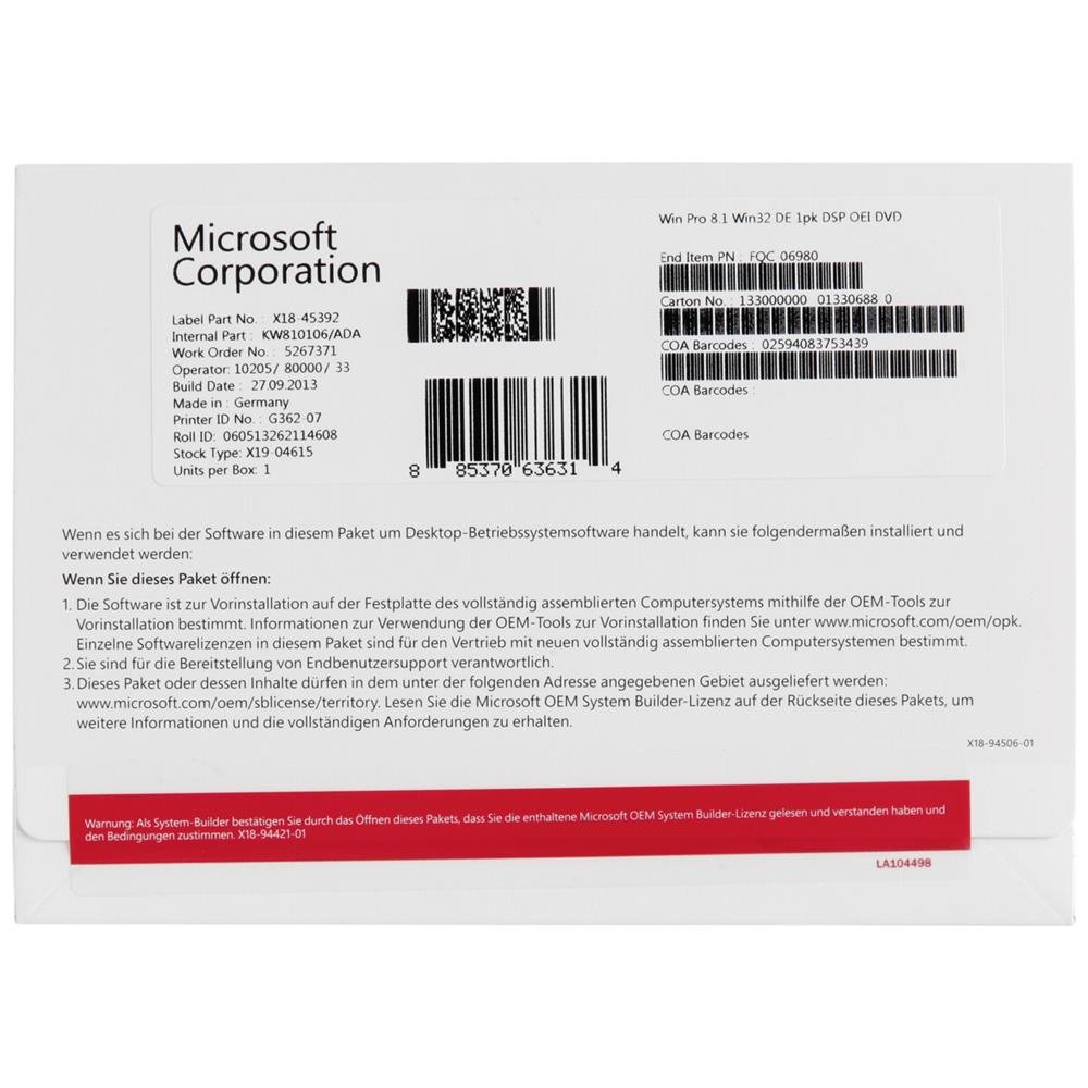 Microsoft Windows 8.1 Pro