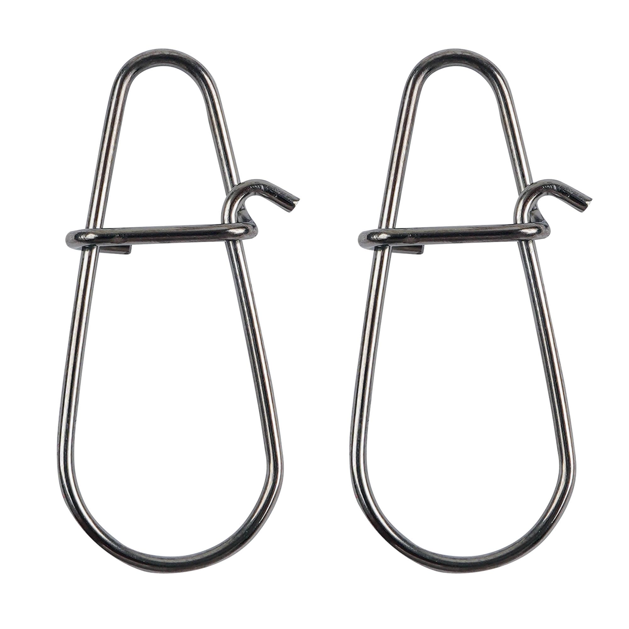 VATEICO Fishing Clips Crankbait Snaps for Bass Lure Stainless Steel Fishing Snap Duo Lock Fishing Lure Connector Quick Change Speed Clips Saltwater Freshwater Fishing 1# 100pcs