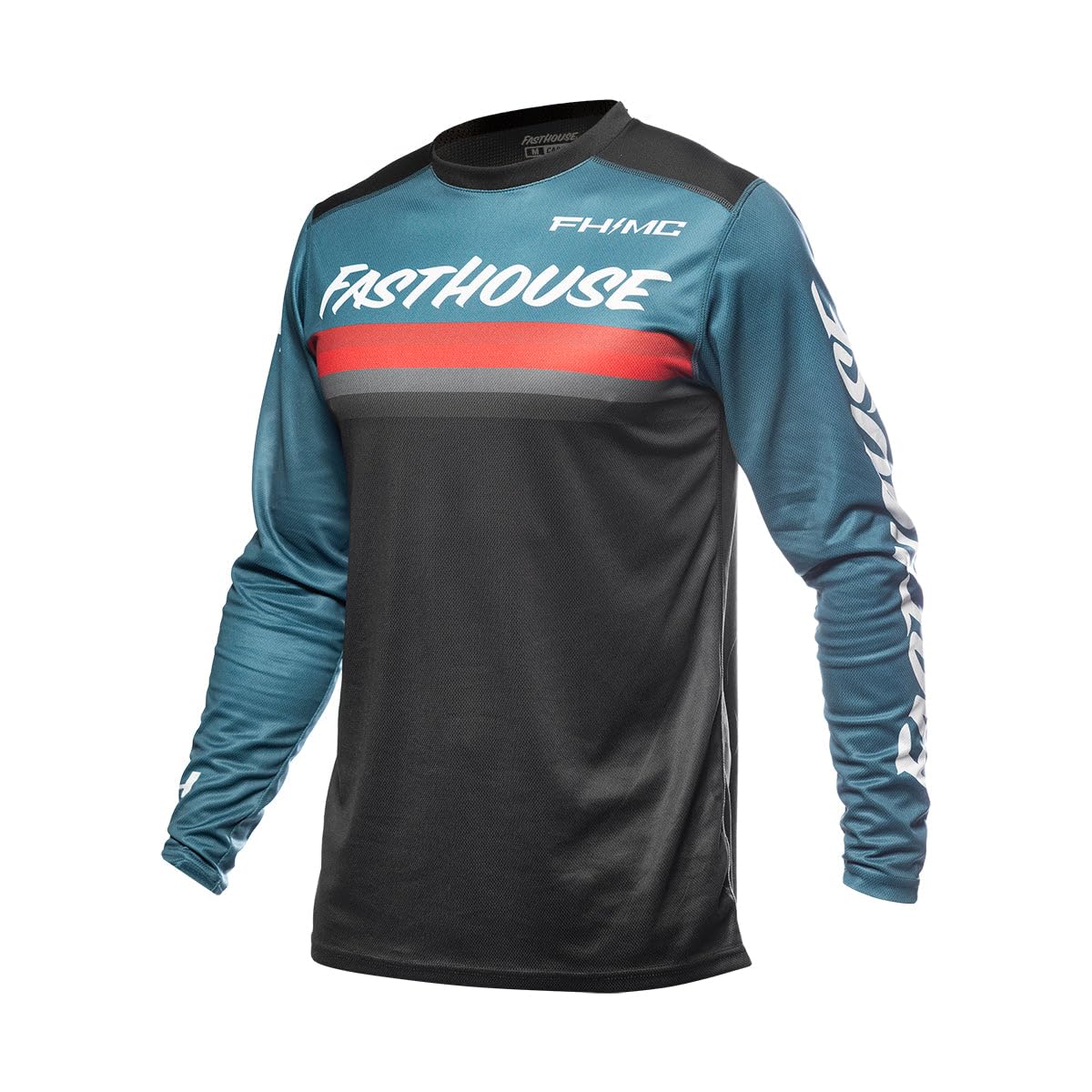 FASTHOUSE Youth Carbon Force Long Sleeve Jersey (Teal, X-Large)