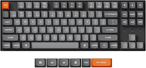 K8 Max QMK Wireless Custom Mechanical Keyboard, RGB TKL 80% Layout Bluetooth 5.1/2.4G/USB-C Programmable, Super Brown Switch NKRO Gaming Keyboard for Mac/Windows/Gamers