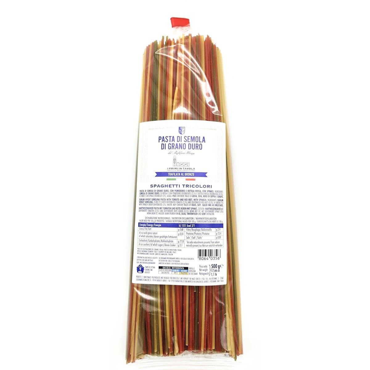 LA TRAFILATA Spaghetti Tricolori/Spaghetti Tricolori 500g x16