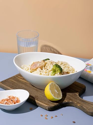 Miniatura 5 de Lifver conjunto de recipientes de porcelana para sopa/ensalada, en blanco natural, Set de 4