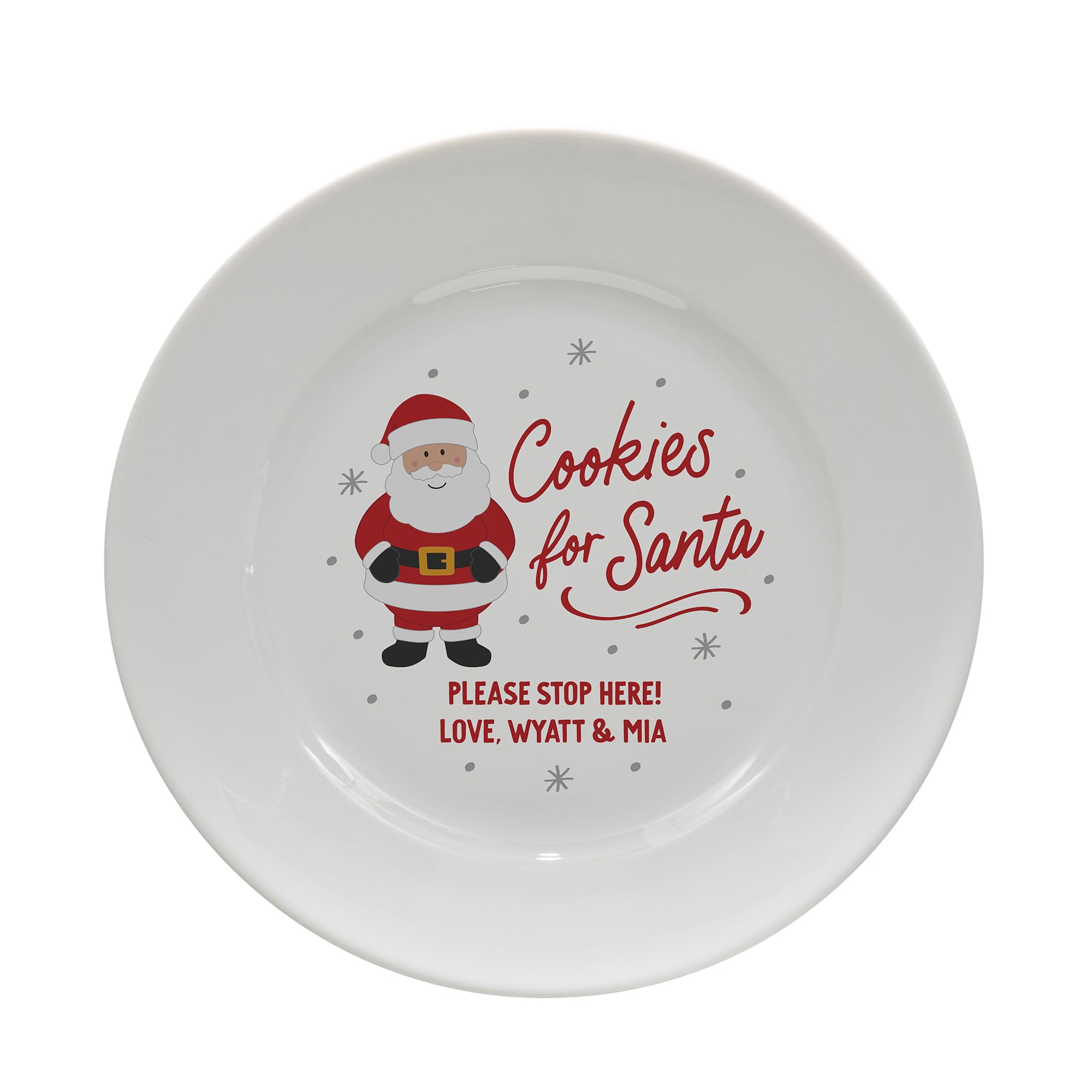 Cookies For Jolly Santa Personalized Christmas Cookie Plate