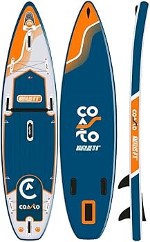 【訳あり特価】11'8 COASTO NAUTILUS SUPボード ツーリング Coasto Nautilus 11'8 Paddleboard (Blue/Orange