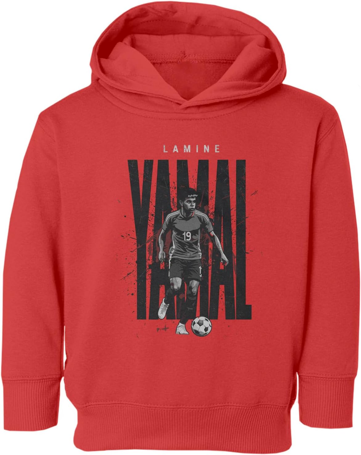 Yamal Spain Pride Graphic Soccer Fans Toddler Hooded Sweatshirt