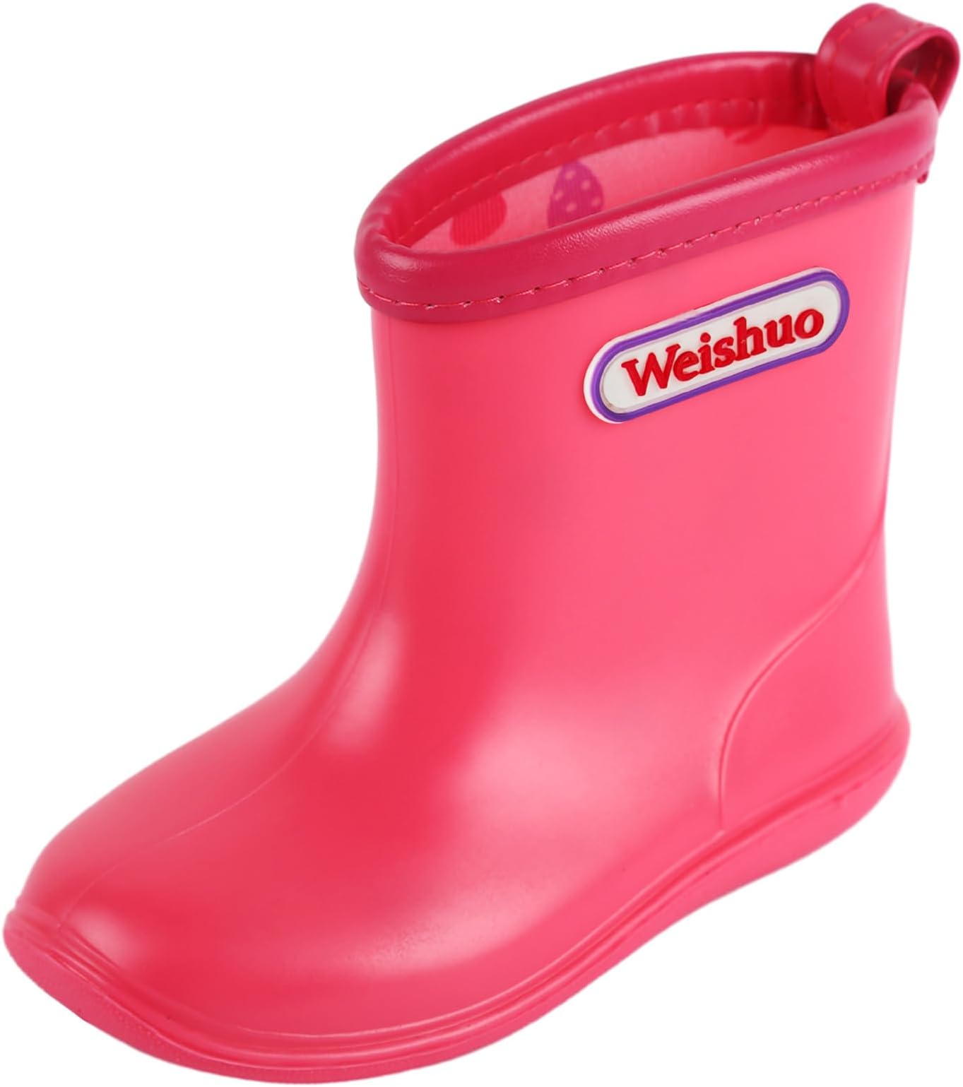 WeishuoToddlers Wellies Waterproof Lightweight Kids Rain Boots for Boys Girls