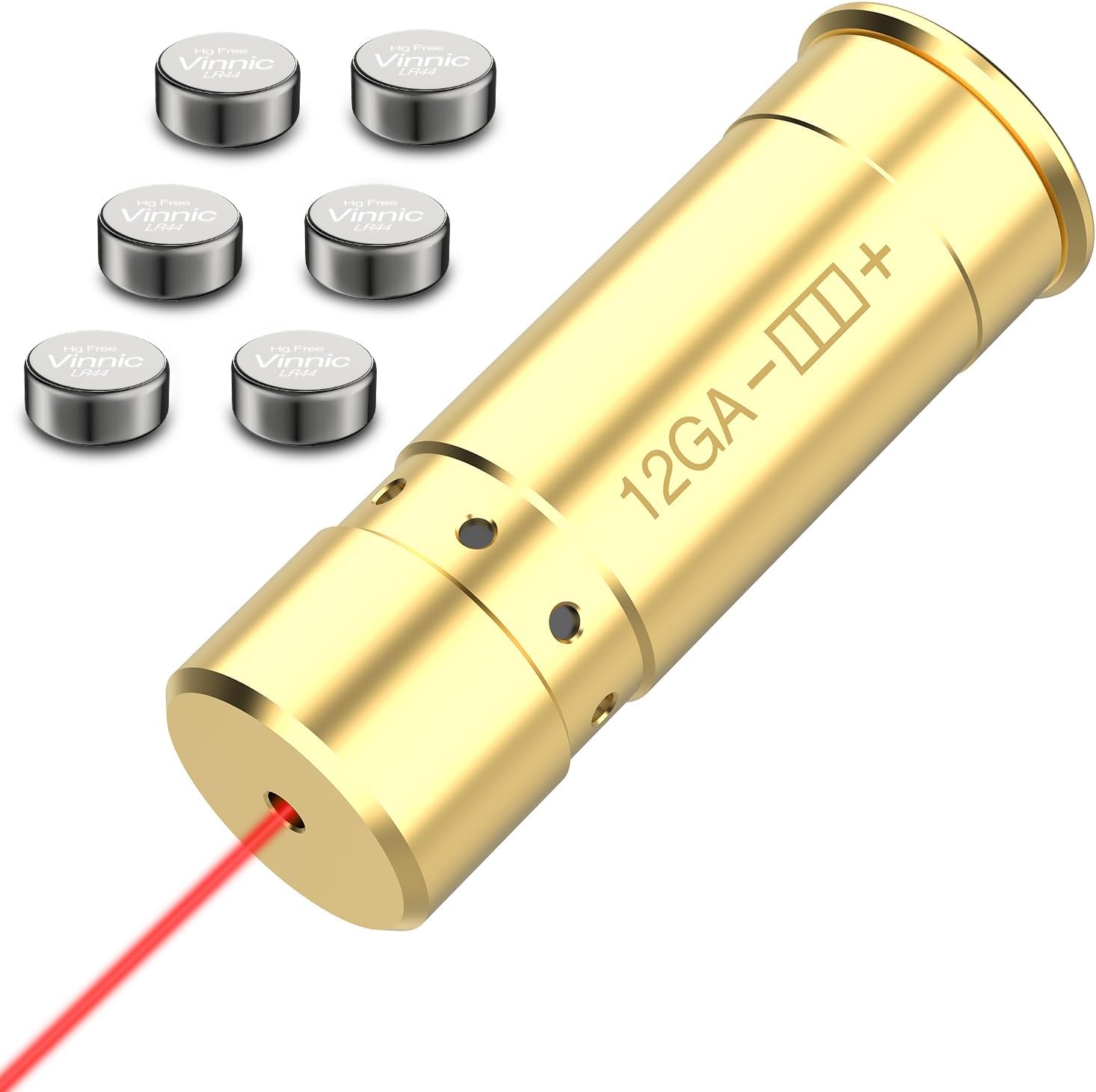 DARKFANG 12 Gauge Laser Bore Sight Easy Sighting Bore Sighter with 2 Sets Battery