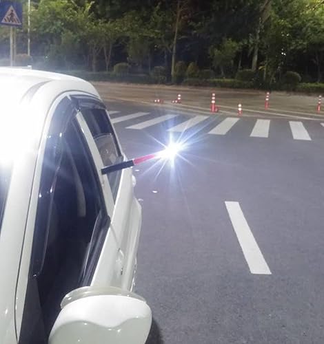 Miniatura 3 de SAMDO Varita magnética de 11.0 pulgadas Baton Control de tráfico Lámpara de seguridad vial Militar Supervivencia LED Stick (rojo)