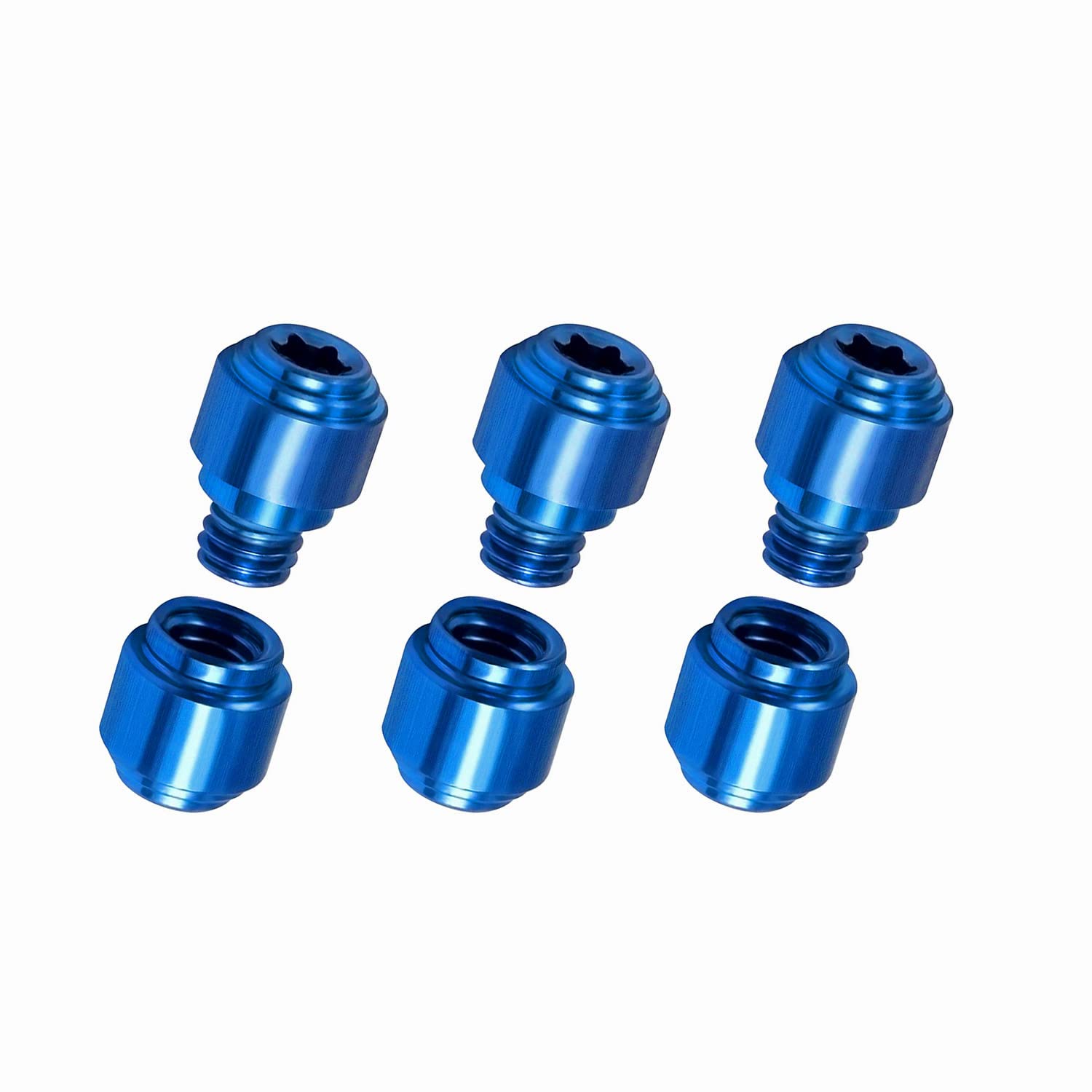 ZYAMY 3pcs Thumb Studs, Titanium Screws Replacement Thumb Studs Pocket Blade Screws for 535 Bugout, Blue