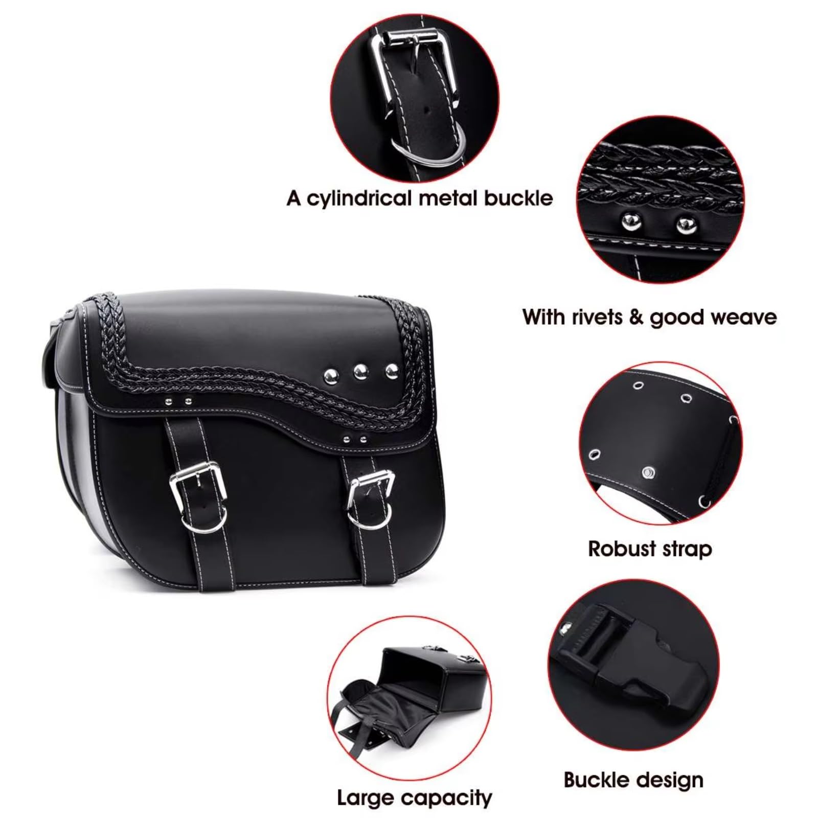Borse Laterali Da Moto Staccabili 25L – Set Da Sella Impermeabile IPX6, Universali Per Honda, Suzuki, Yamaha, Blu
