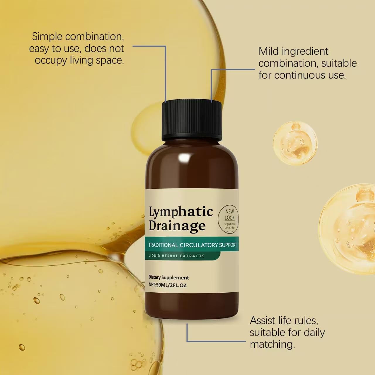 Gouttes de drainage lymphatique NutriMuse, PurezaDrops/Gouttes de soutien lymphatique NutriMuse, pour un drainage naturel des gonflements du visage, pour femmes et hommes