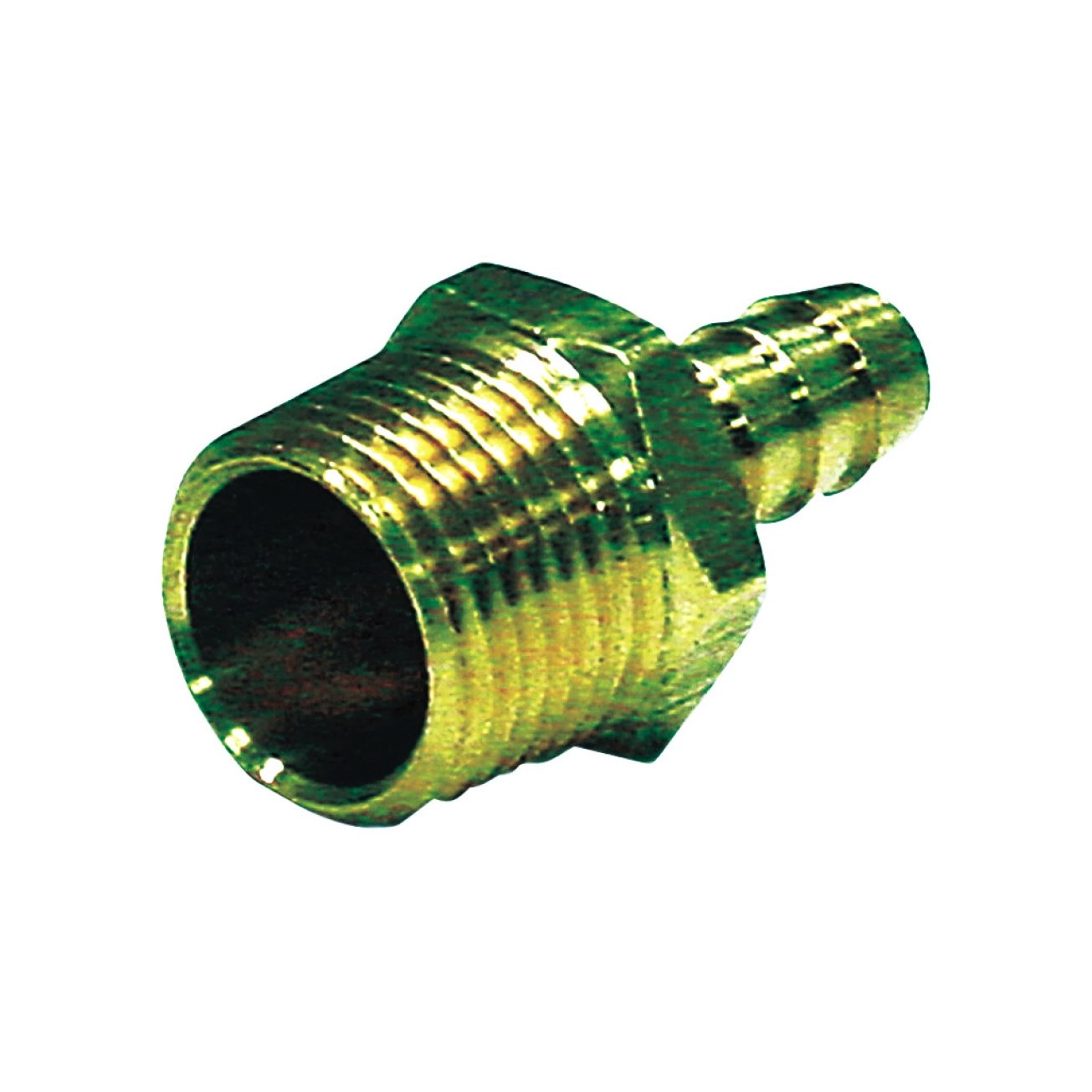 JMF Brass Adapter 5/8 in. Dia. x 1/2 in. Dia. Yellow 1 pk