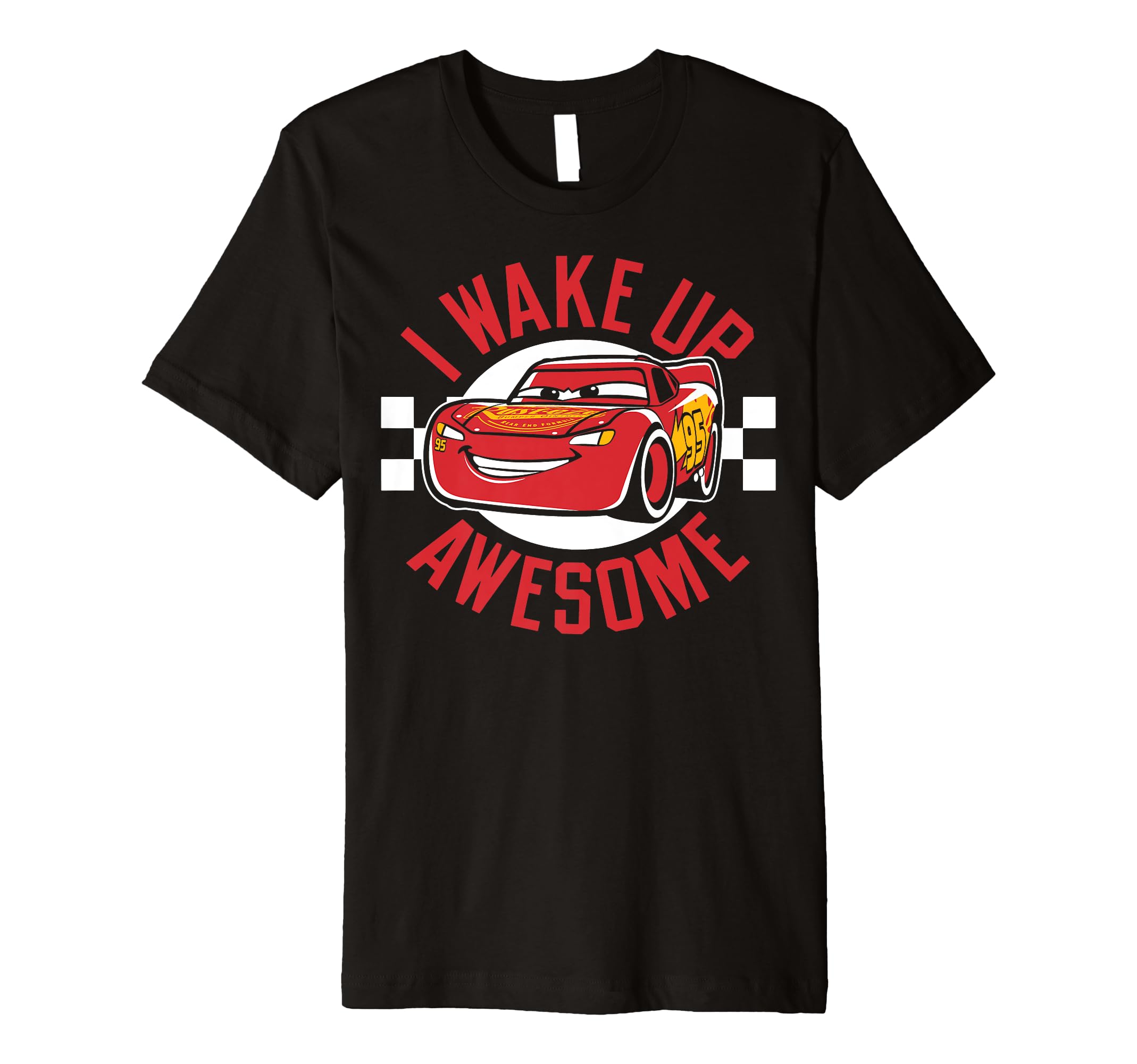 Pixar Cars 3 Wake Up Awesome Men's Short Sleeve T-Shirt | Officially Licensed Graphic Tee