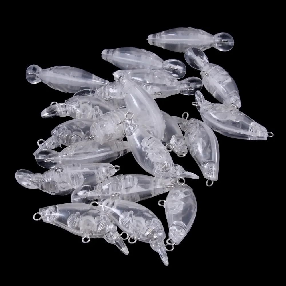 5 0pcs 3. 3G 4,7 cm unbemalten Köder Crankbait Plastik ( Color : 50pcs )