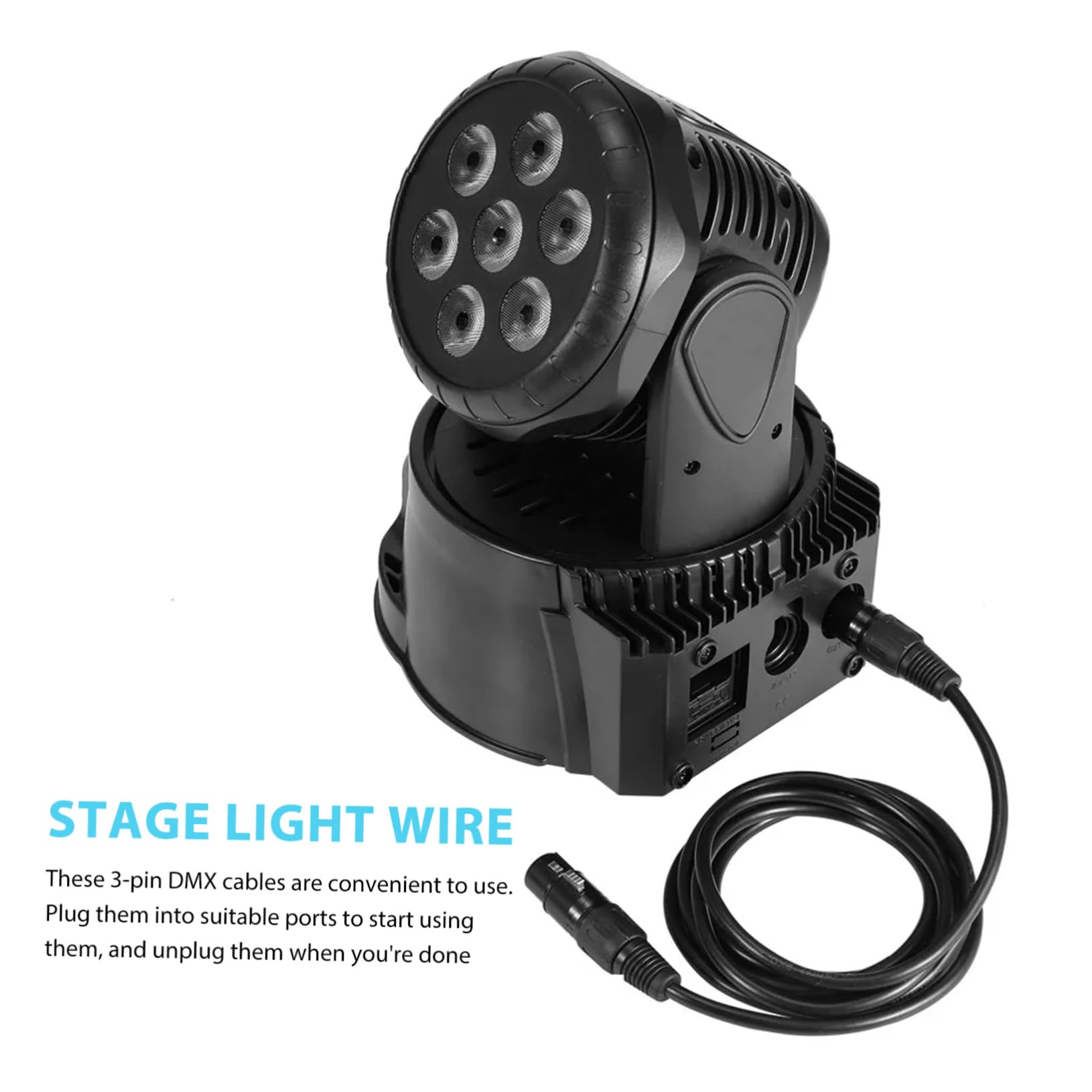 8pezzi Cavi Dmx Pin Per Illuminazione e Audio Cavo Di Collegamento Per Da Palco Cavo Versatile e e Facile Da Usare