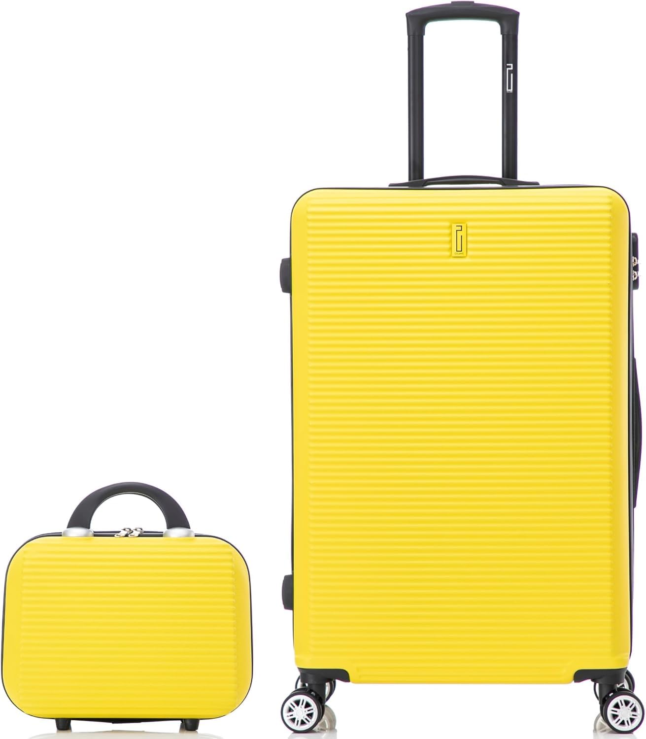 CELIMS - Valigia Grande 23 kg Rigida Leggera | Valigia da Stiva 75cm Donna | Lucchetto Integrato | ABS | Trolley Grande 75cm con 4 Ruote | Giallo