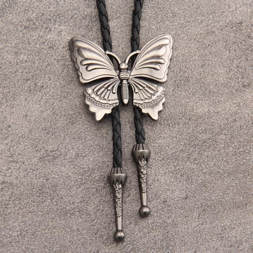 Image of GelConnie Native American Bolo Tie Rodeo Cowboy Leather Necktie Western Necklace Costume Accessories for Men,Women