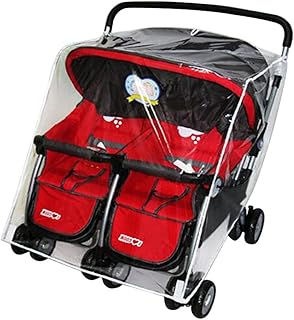 Pushchair Rain Cover, Universal Rain Cover For Pushchair Stroller Buggy Pram, Universal Baby Stroller Buggy Raincover Weather For Double Stroller, Side By Side Baby Stroller Rain Cover