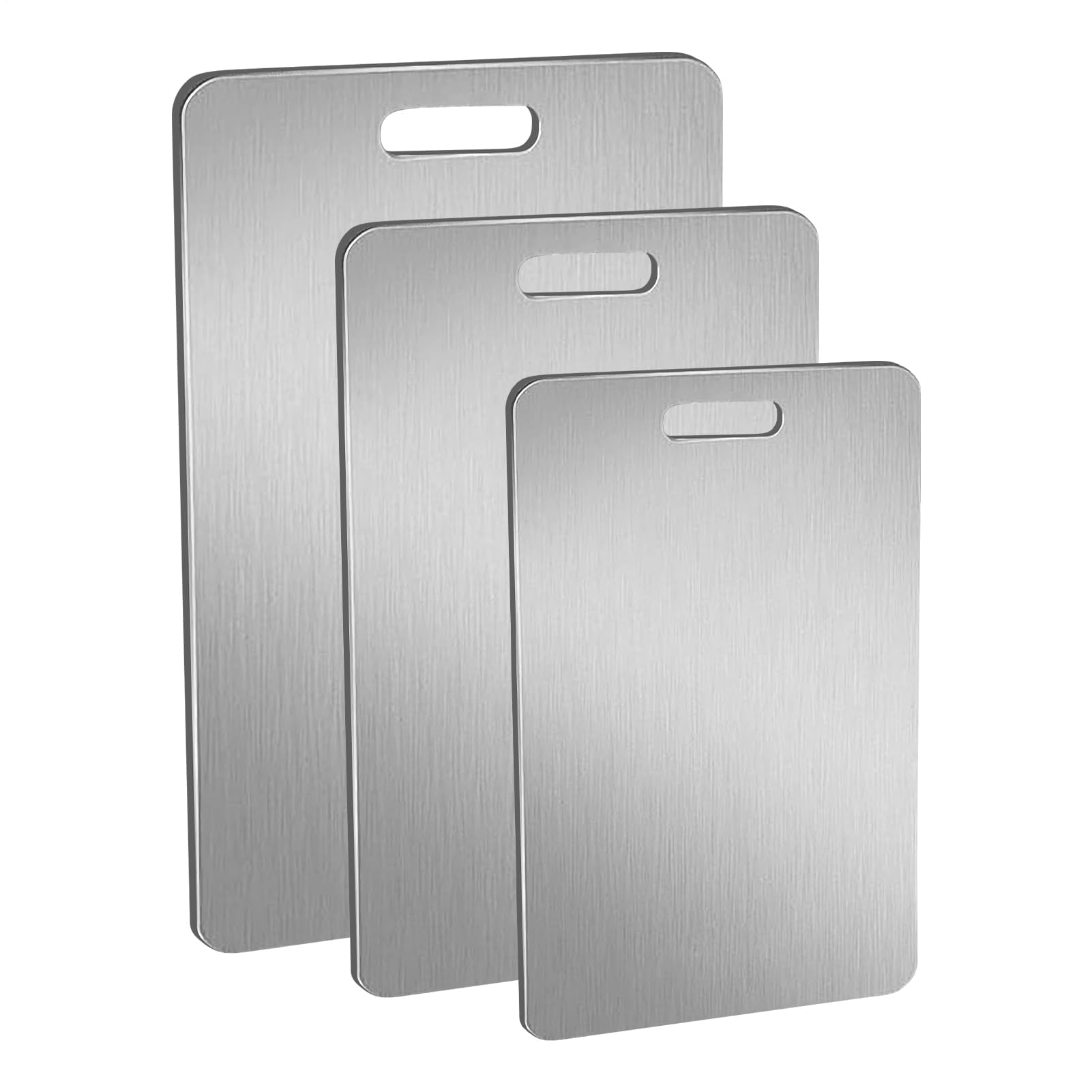 Tabla de cortar de titanio de doble cara | Tabla de cortar de cocina resistente a los arañazos de grado alimenticio | Versátil para frutas, verduras y carne | Estación de carnicería casera