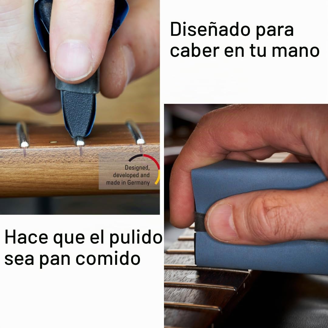 Kit de pulido de trastes de guitarra básico, fabricado en Alemania, diseño ergonómico, kit de acabado de trastes