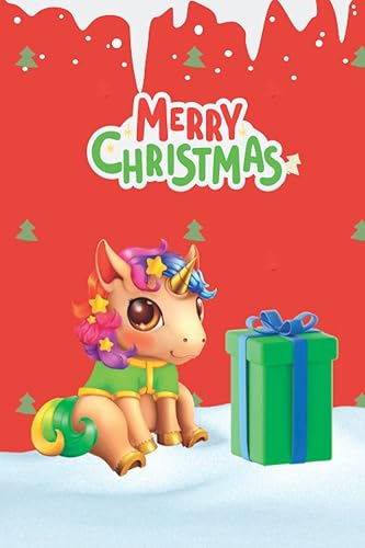Cuaderno de unicornio Navidad Papelería de unicornio para niñas bloc de notas, cuaderno para escribir, dibujar y colorear unicornios (Spanish